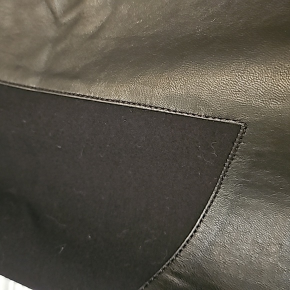 Etcetera black leather pencil skirt size 8 euc - Picture 2 of 6